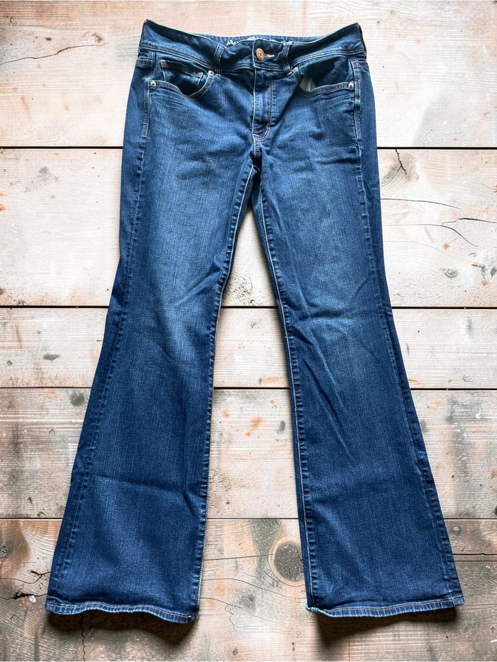 American Eagle Outfitters Women's Indigo “Kick Boot” Jeans Size 12 Regular